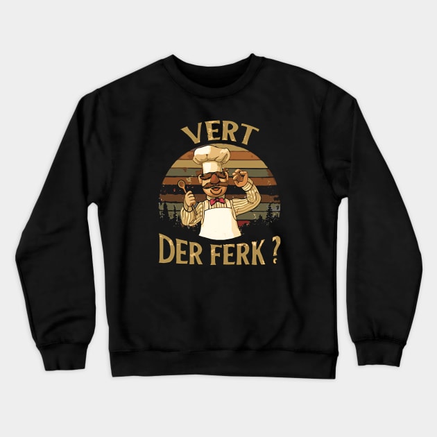 Vert Der Ferk Retrocolor Crewneck Sweatshirt by Dansu_creative